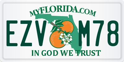 FL license plate EZVM78