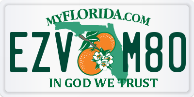 FL license plate EZVM80