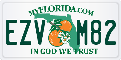 FL license plate EZVM82