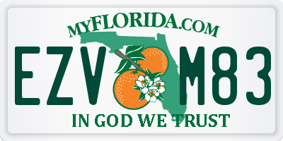 FL license plate EZVM83