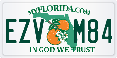 FL license plate EZVM84