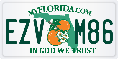 FL license plate EZVM86