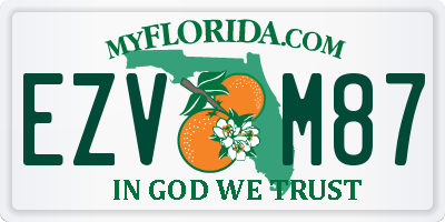 FL license plate EZVM87