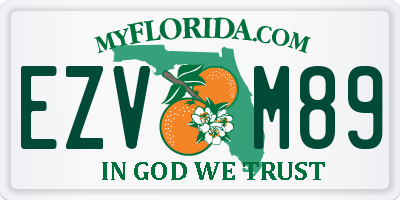 FL license plate EZVM89