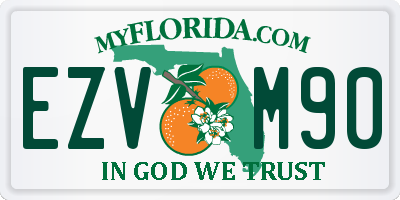 FL license plate EZVM90