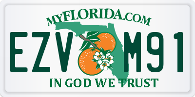 FL license plate EZVM91