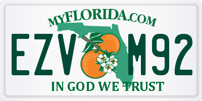 FL license plate EZVM92