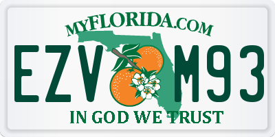 FL license plate EZVM93