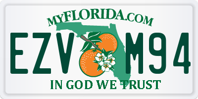 FL license plate EZVM94