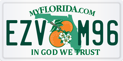 FL license plate EZVM96