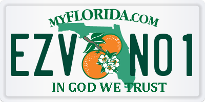 FL license plate EZVN01