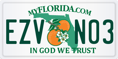 FL license plate EZVN03