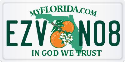 FL license plate EZVN08