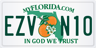 FL license plate EZVN10