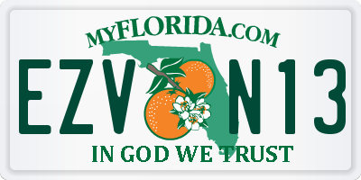 FL license plate EZVN13