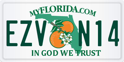 FL license plate EZVN14