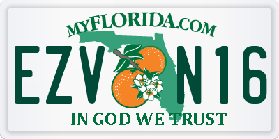 FL license plate EZVN16