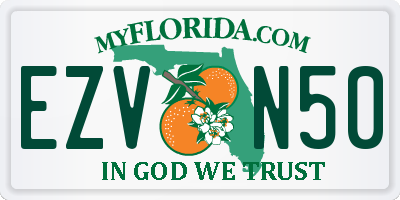 FL license plate EZVN50