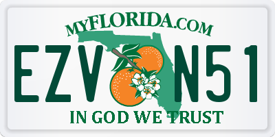 FL license plate EZVN51