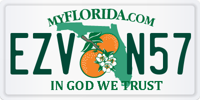 FL license plate EZVN57