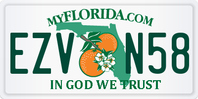 FL license plate EZVN58