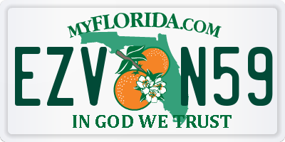 FL license plate EZVN59