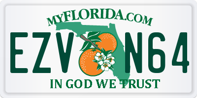 FL license plate EZVN64