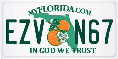 FL license plate EZVN67