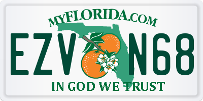 FL license plate EZVN68