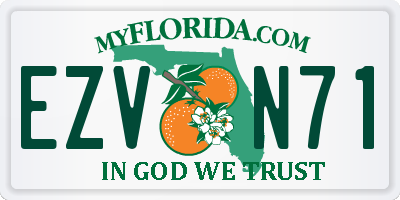 FL license plate EZVN71