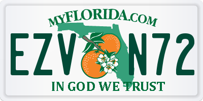 FL license plate EZVN72