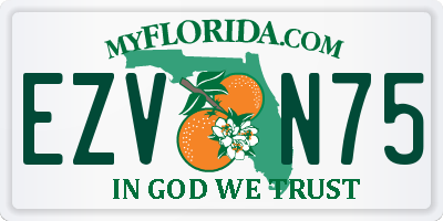 FL license plate EZVN75