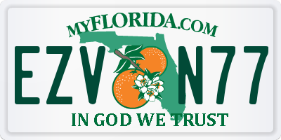 FL license plate EZVN77