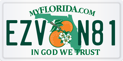 FL license plate EZVN81