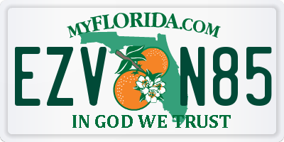 FL license plate EZVN85