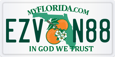 FL license plate EZVN88