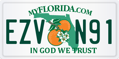 FL license plate EZVN91