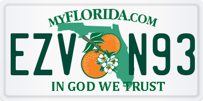 FL license plate EZVN93