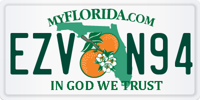 FL license plate EZVN94