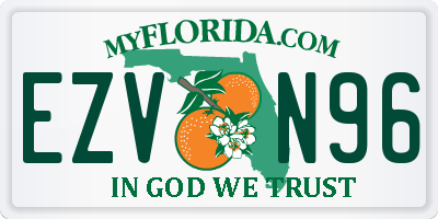 FL license plate EZVN96