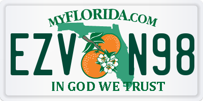 FL license plate EZVN98