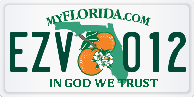 FL license plate EZVO12