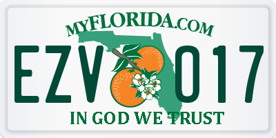 FL license plate EZVO17