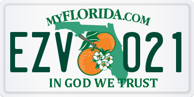 FL license plate EZVO21