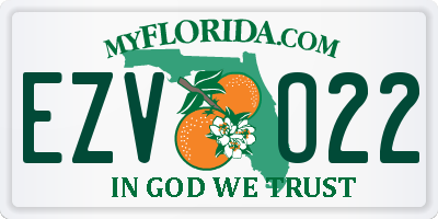 FL license plate EZVO22