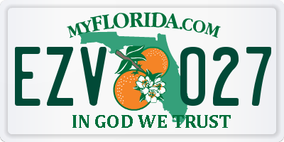 FL license plate EZVO27