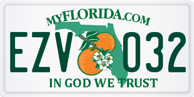 FL license plate EZVO32