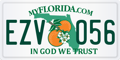 FL license plate EZVO56