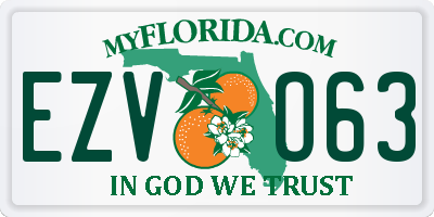 FL license plate EZVO63