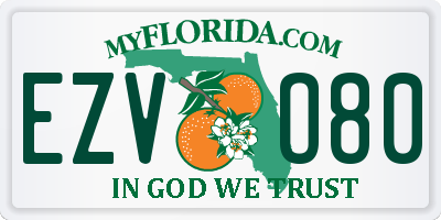 FL license plate EZVO80